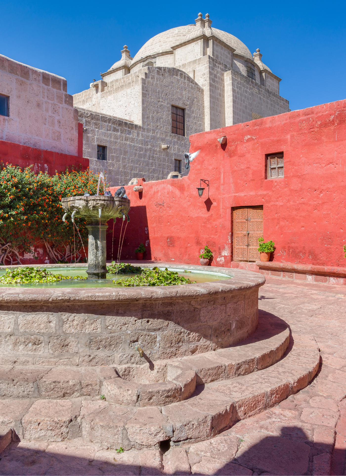 Colorful Fountain Courtyard - Paint by Numbers Kit